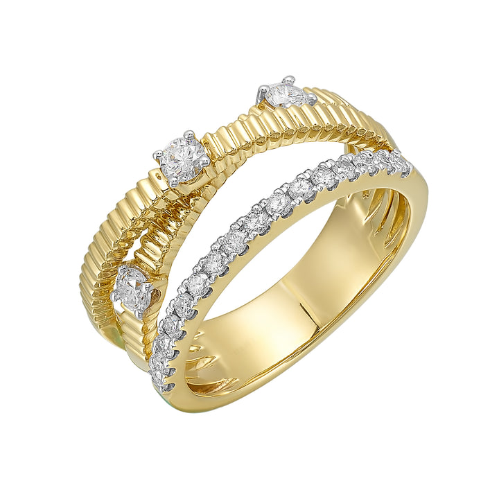 14Kt White Yellow Gold Diamond 1/2Ctw Ring