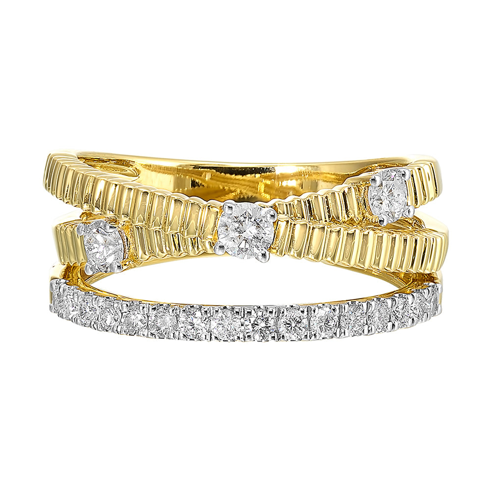 14Kt White Yellow Gold Diamond 1/2Ctw Ring