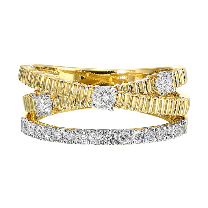 14Kt White Yellow Gold Diamond 1/2Ctw Ring
