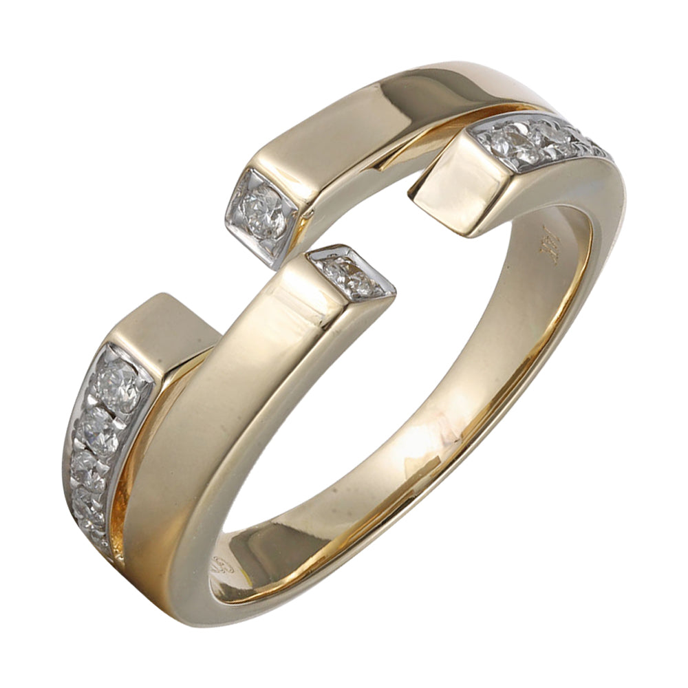 14Kt Yellow Gold Diamond 1/5Ctw Ring