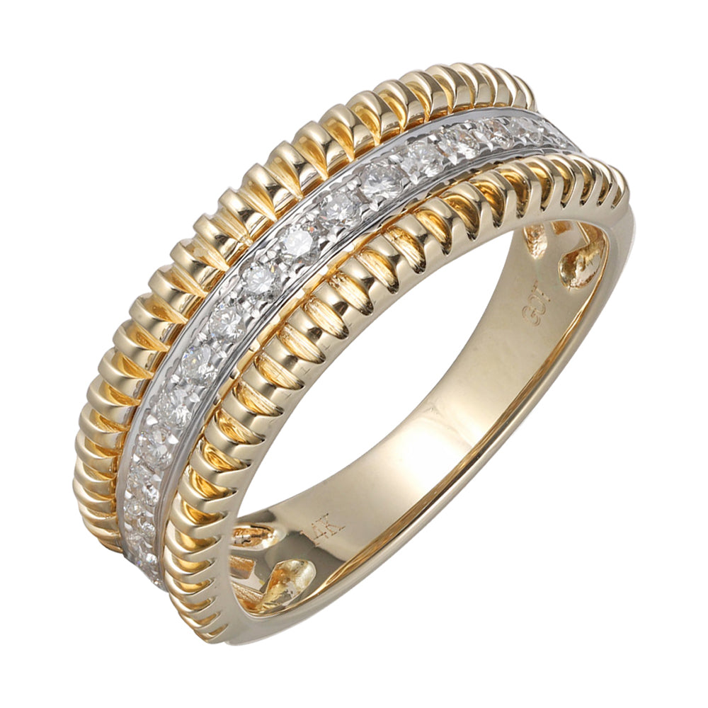 14Kt Yellow Gold Diamond 1/4Ctw Ring