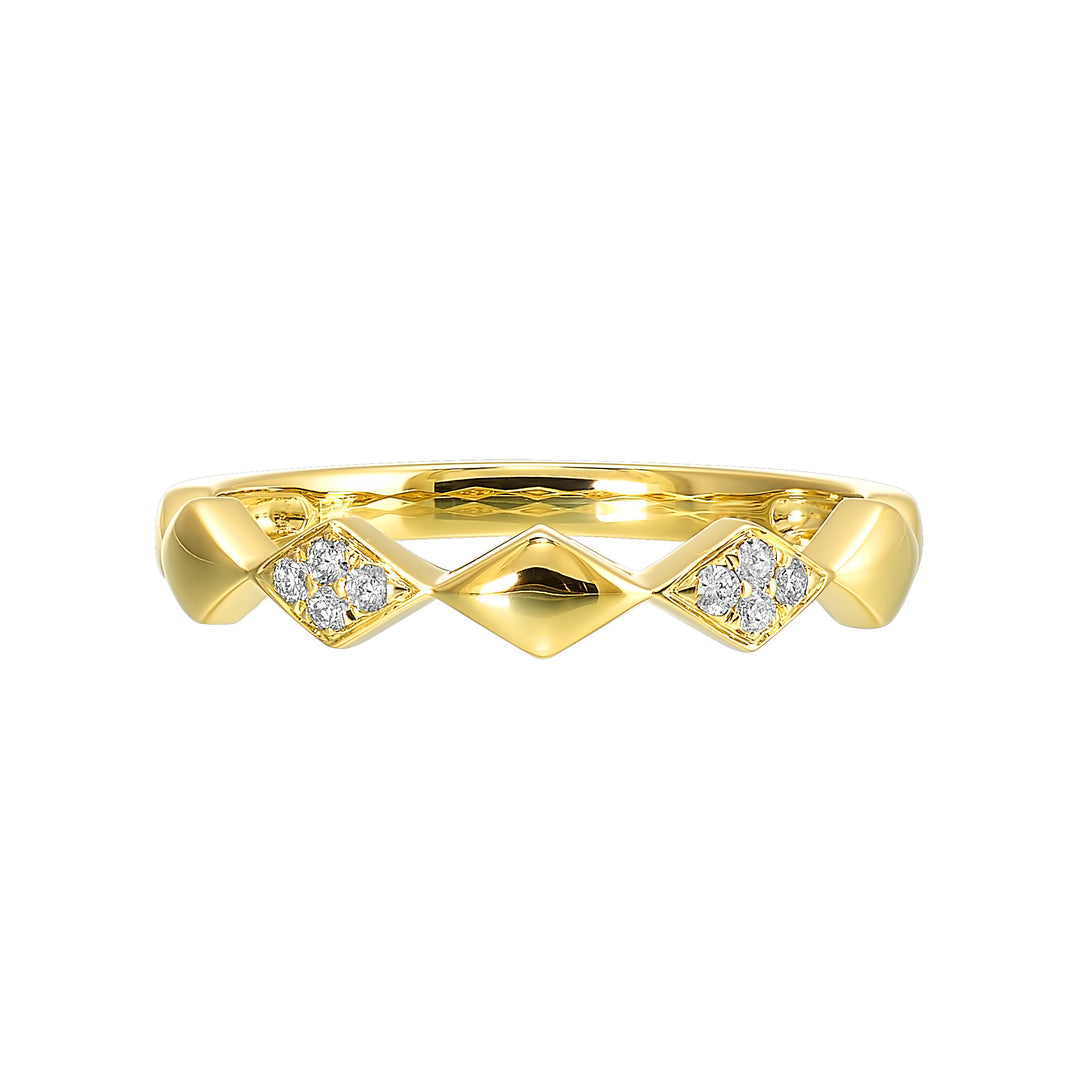 14Kt Yellow Gold Diamond 1/20Ctw Ring