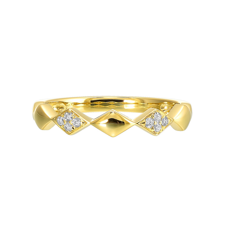 14Kt Yellow Gold Diamond 1/20Ctw Ring