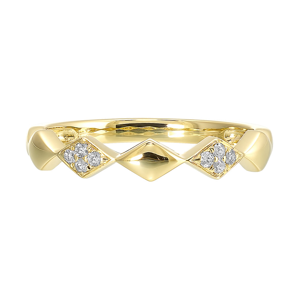 14Kt Yellow Gold Diamond 1/20Ctw Ring