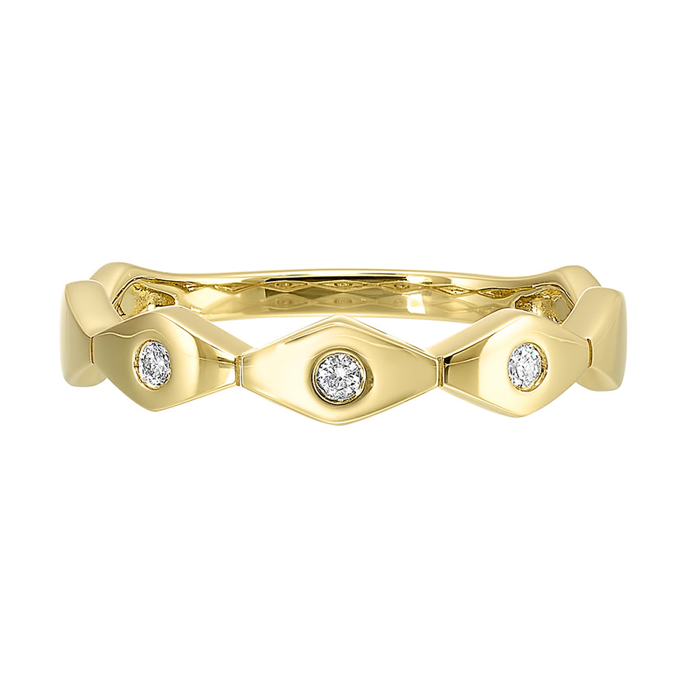 14Kt Yellow Gold Diamond 1/20Ctw Ring