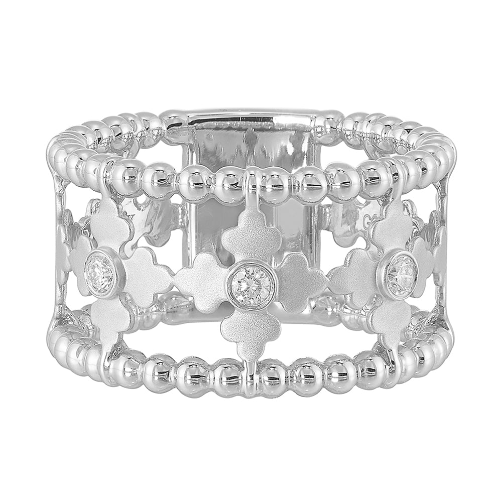 14Kt White Gold Diamond 1/10Ctw Ring