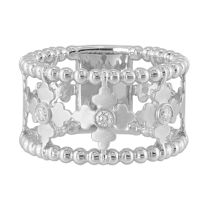14Kt White Gold Diamond 1/10Ctw Ring