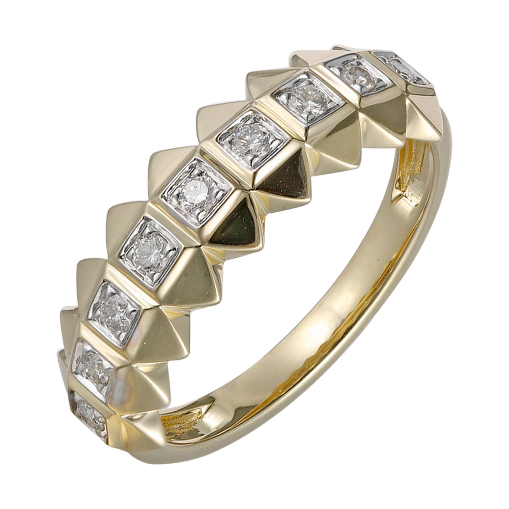 14Kt Yellow Gold Diamond 1/7Ctw Ring