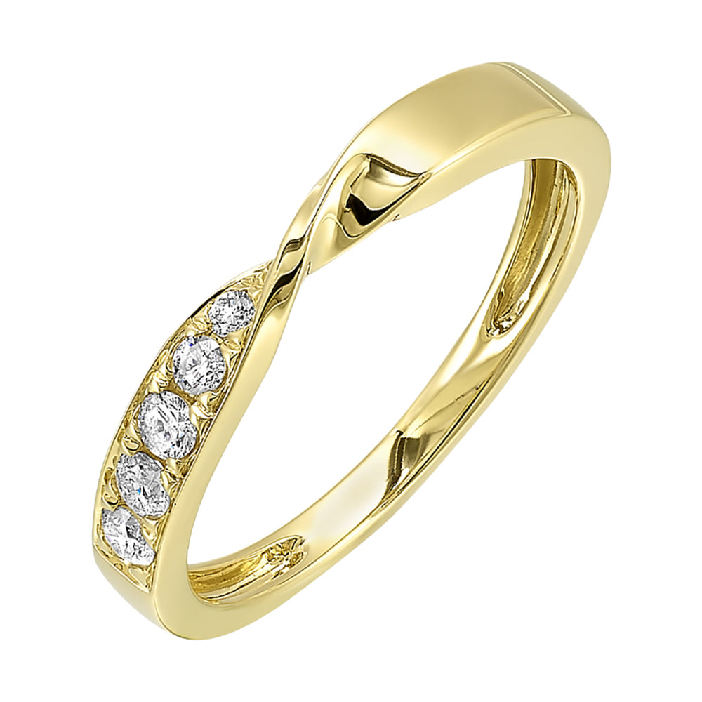 14Kt Yellow Gold Diamond 1/6Ctw Ring