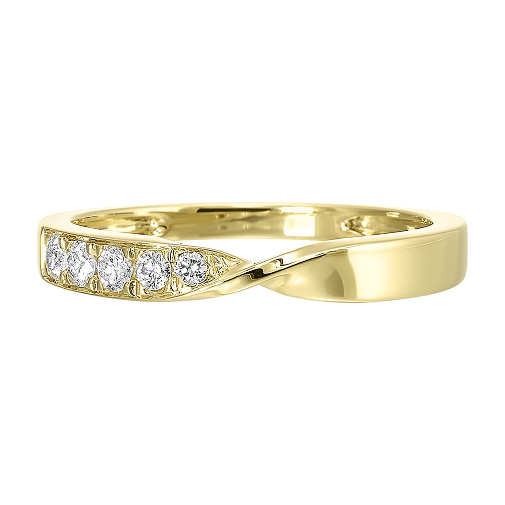14Kt Yellow Gold Diamond 1/6Ctw Ring