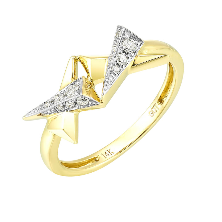 14Kt Yellow Gold Diamond 1/7Ctw Ring