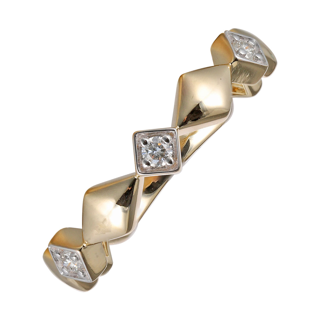 14Kt Yellow Gold Diamond 1/10Ctw Ring