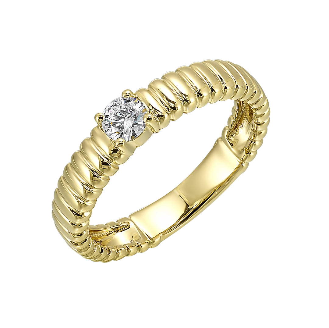 14Kt Yellow Gold Diamond 1/5Ctw Ring