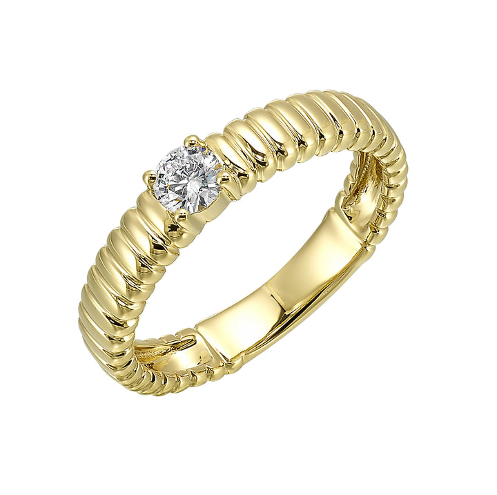 14Kt Yellow Gold Diamond 1/5Ctw Ring