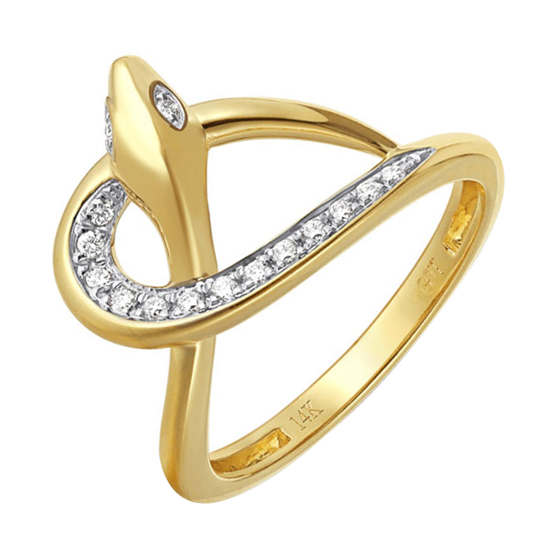 14Kt Yellow Gold Diamond 1/8Ctw Ring