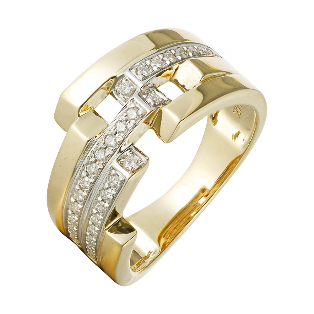 14Kt Yellow Gold Diamond 1/5Ctw Ring