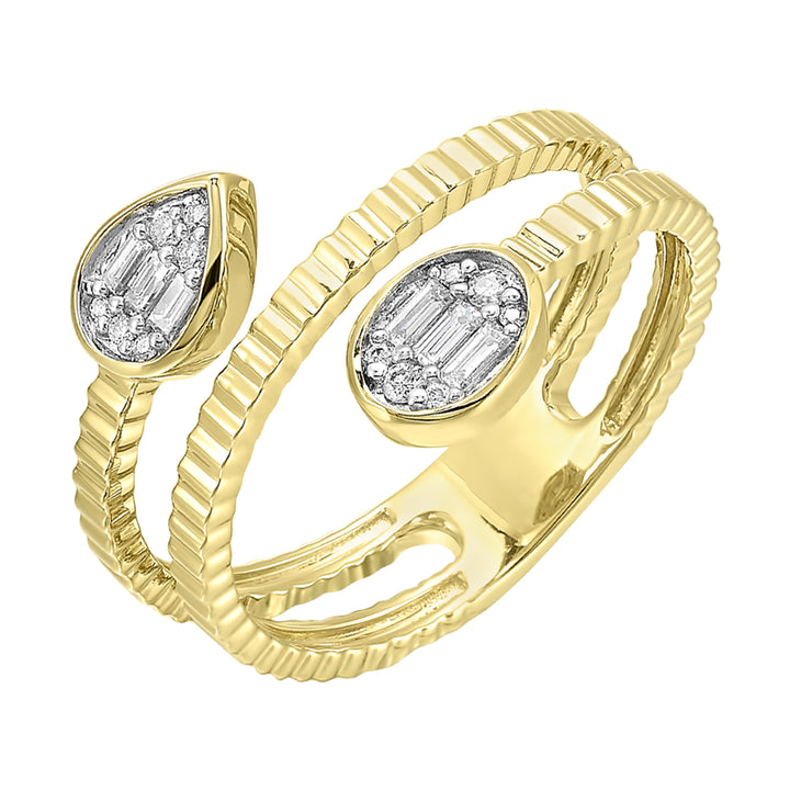 14Kt Yellow Gold Diamond 1/6Ctw Ring
