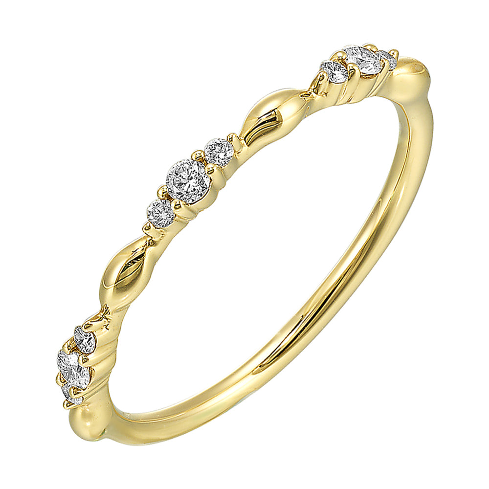 14Kt Yellow Gold Diamond 1/8Ctw Ring