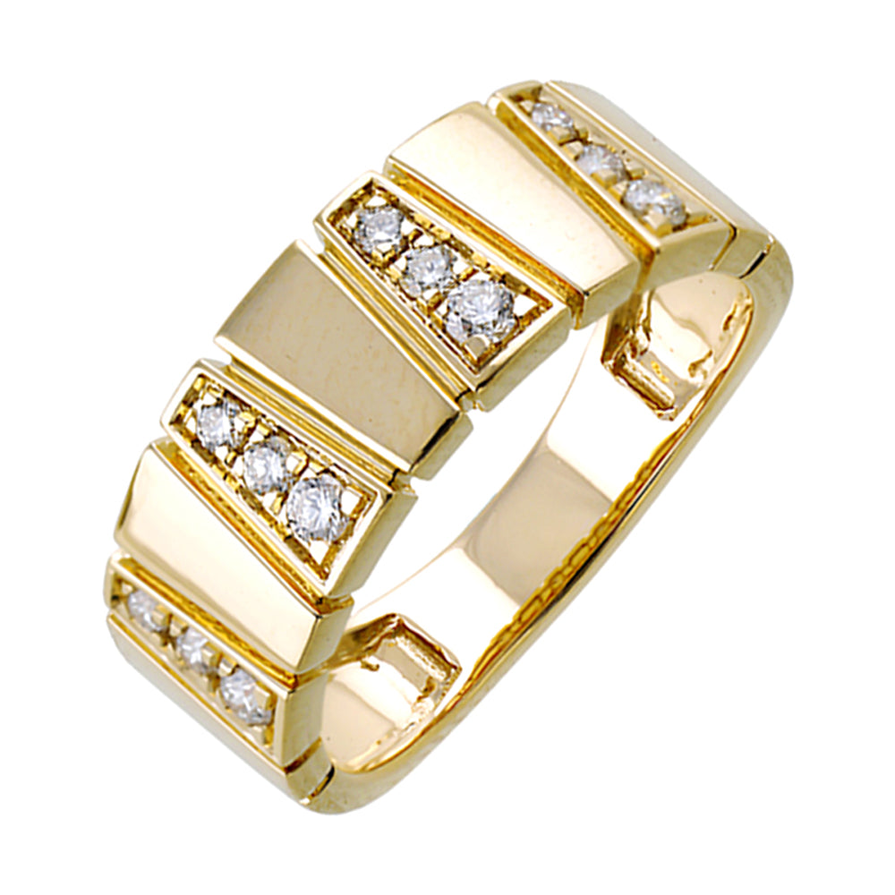 14Kt Yellow Gold Diamond 1/4Ctw Ring