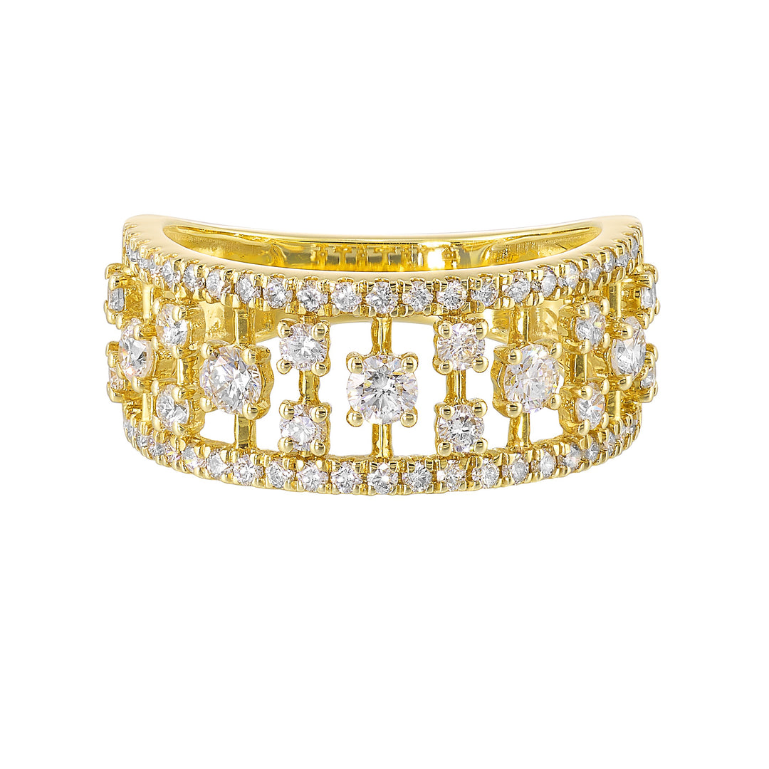 14Kt Yellow Gold Diamond 1Ctw Ring