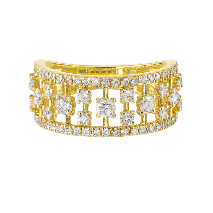 14Kt Yellow Gold Diamond 1Ctw Ring