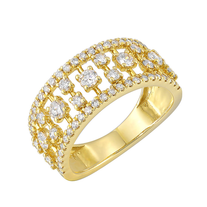 14Kt Yellow Gold Diamond 1Ctw Ring