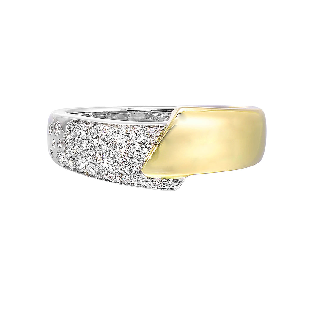 14Kt White Yellow Gold Diamond 1/4Ctw Ring