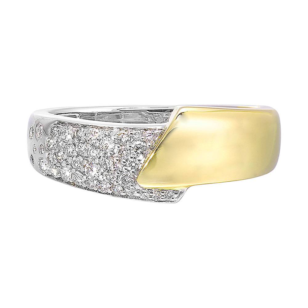 14Kt White Yellow Gold Diamond 1/4Ctw Ring