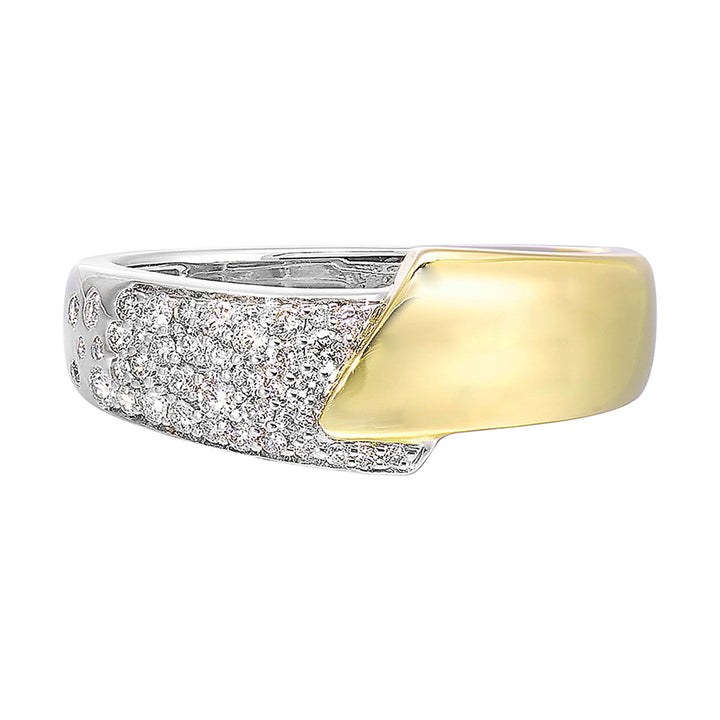 14Kt White Yellow Gold Diamond 1/4Ctw Ring
