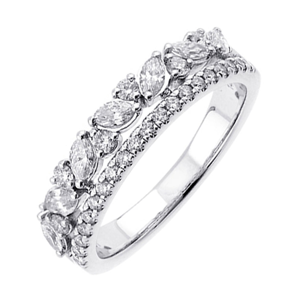 14Kt White Gold Diamond 3/4Ctw Ring