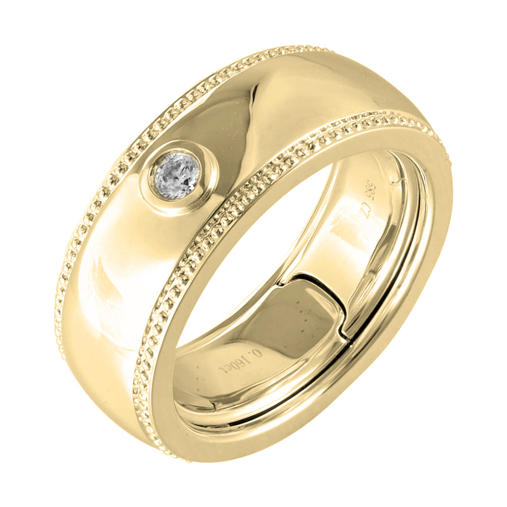 14Kt Yellow Gold Diamond 1/12Ctw Ring