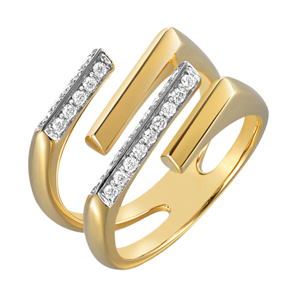 14Kt Yellow Gold Diamond 1/4Ctw Ring