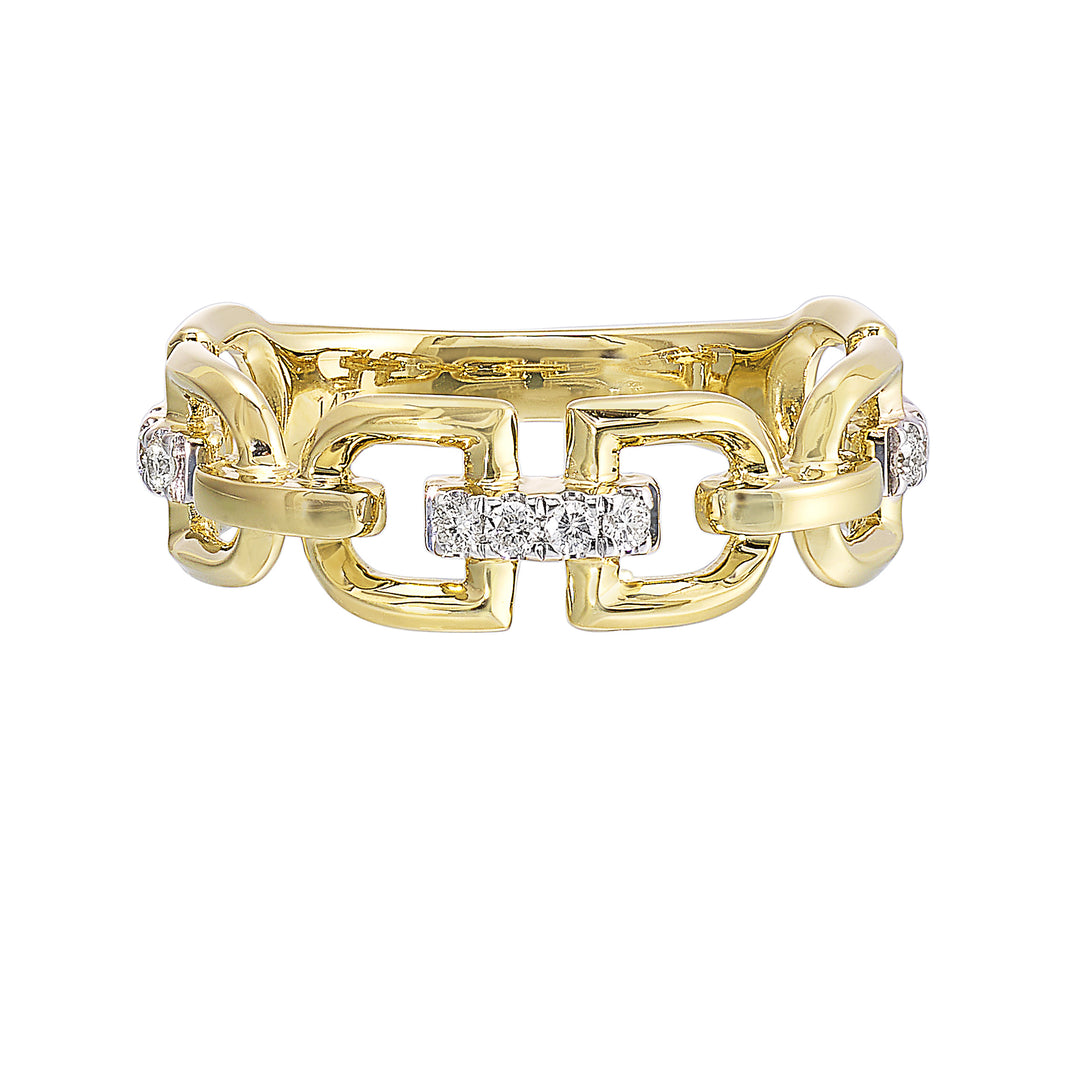 14Kt Yellow Gold Diamond 1/8Ctw Ring