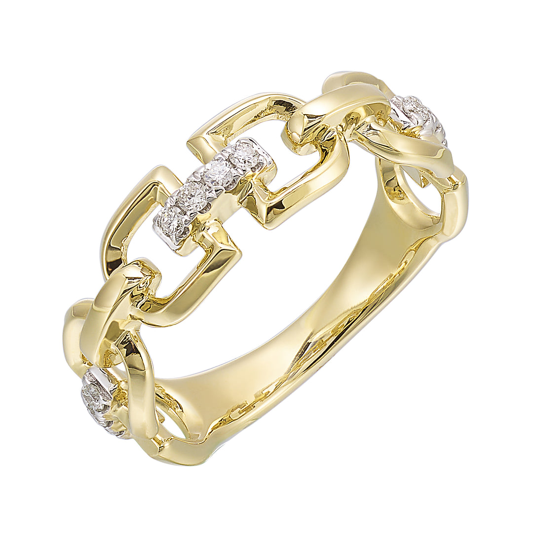 14Kt Yellow Gold Diamond 1/8Ctw Ring