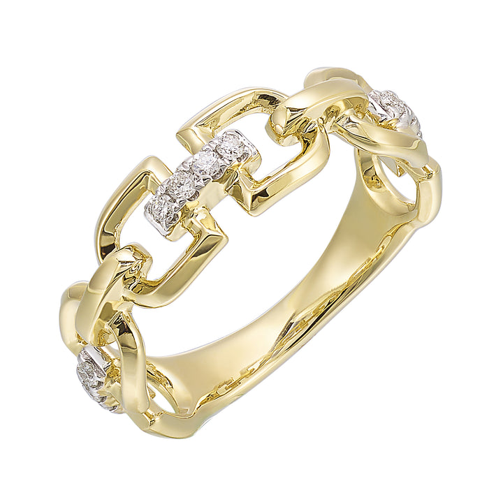 14Kt Yellow Gold Diamond 1/8Ctw Ring