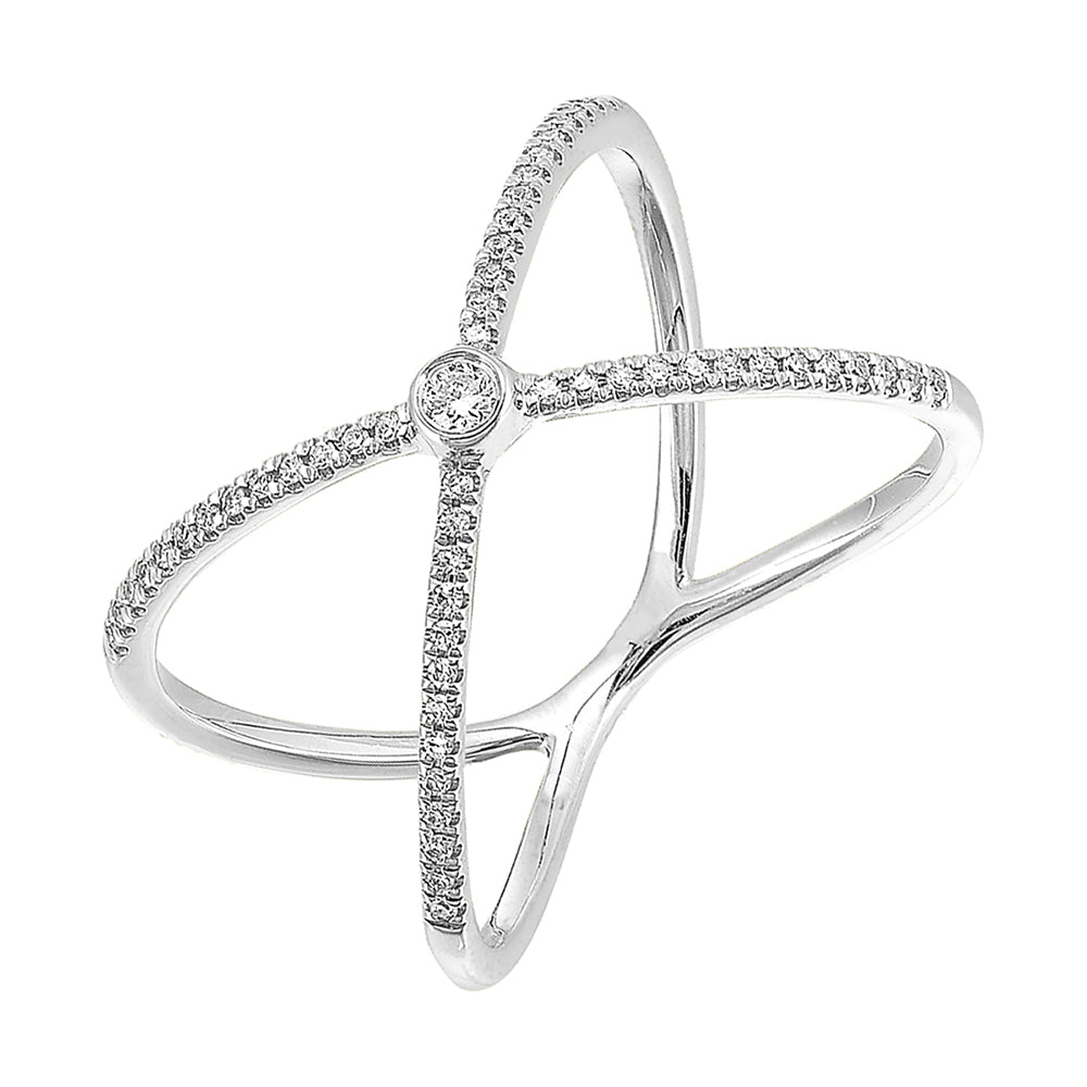 14Kt White Gold Diamond 1/7Ctw Ring