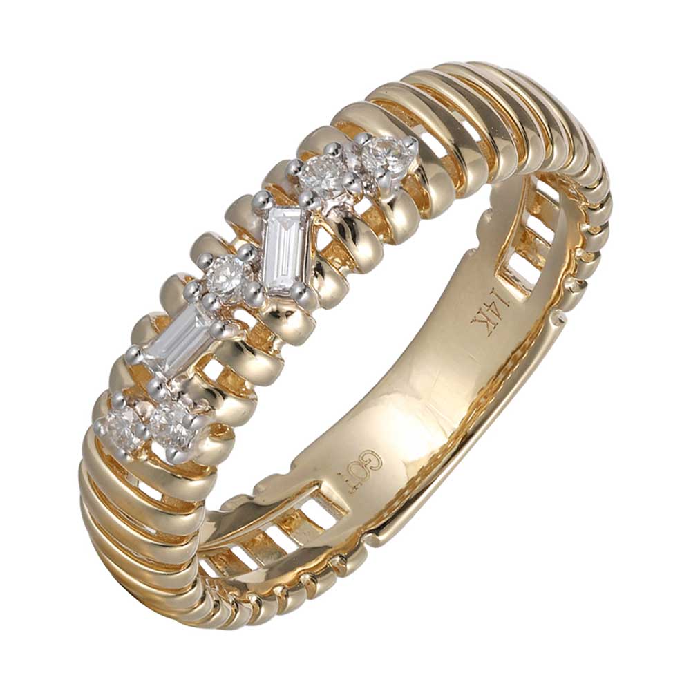 14Kt Yellow Gold Diamond 1/8Ctw Ring