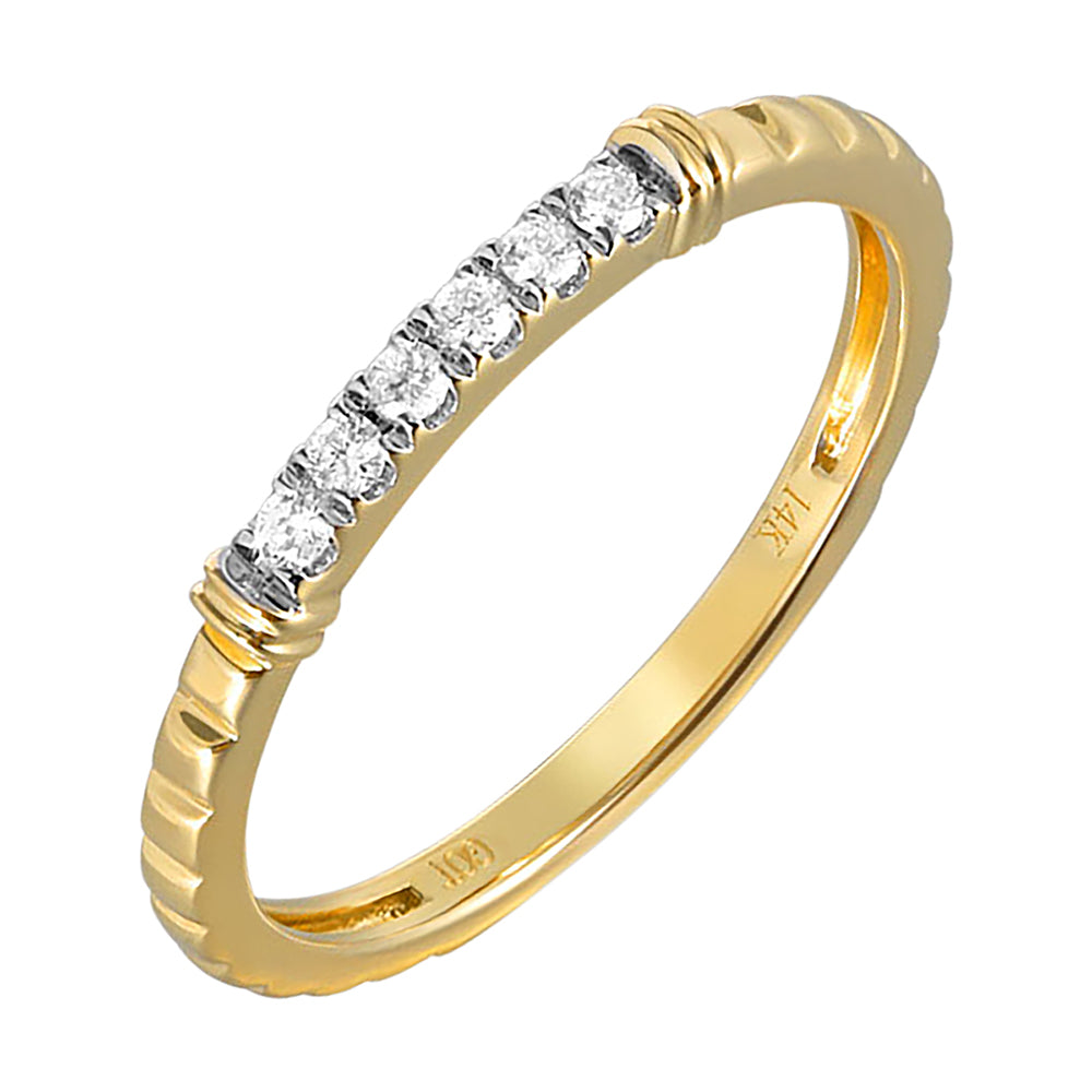 14Kt Yellow Gold Diamond 1/10Ctw Ring