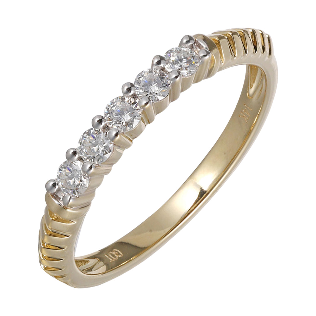 14Kt Yellow Gold Diamond 1/4Ctw Ring