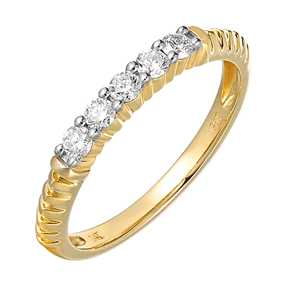 14Kt Yellow Gold Diamond 1/4Ctw Ring