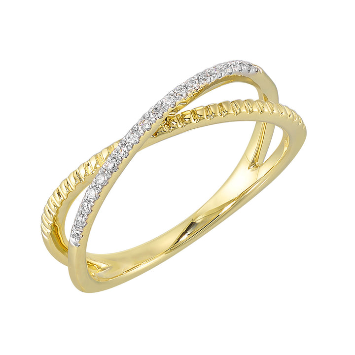 14Kt Yellow Gold Diamond 1/10Ctw Ring