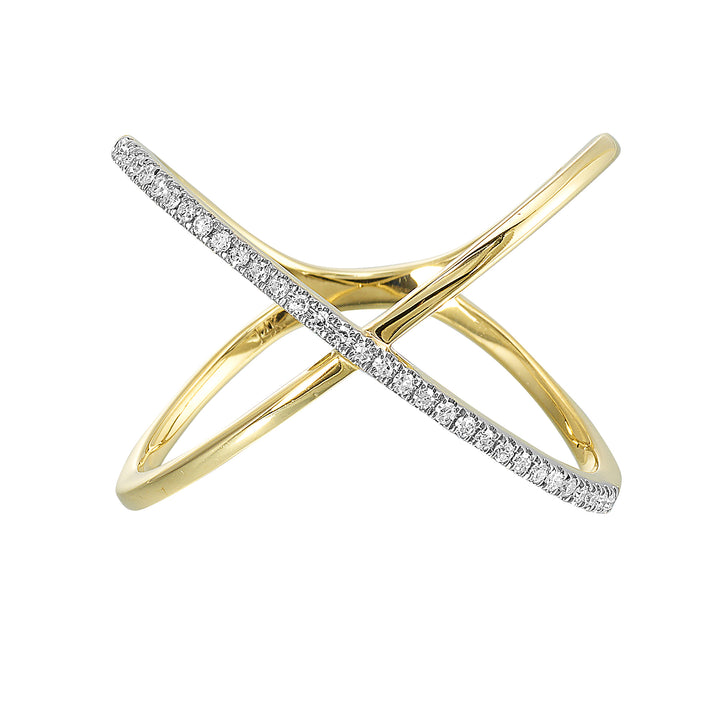 14Kt Yellow Gold Diamond 1/12Ctw Ring
