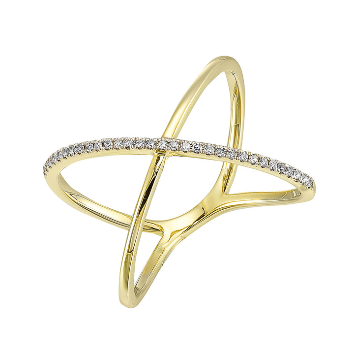 14Kt Yellow Gold Diamond 1/12Ctw Ring
