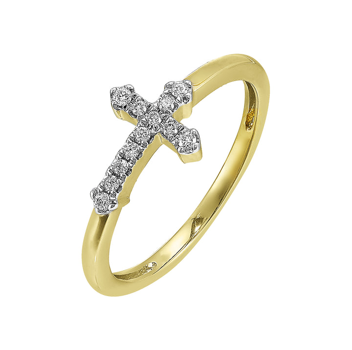 14Kt Yellow Gold Diamond 1/10Ctw Ring