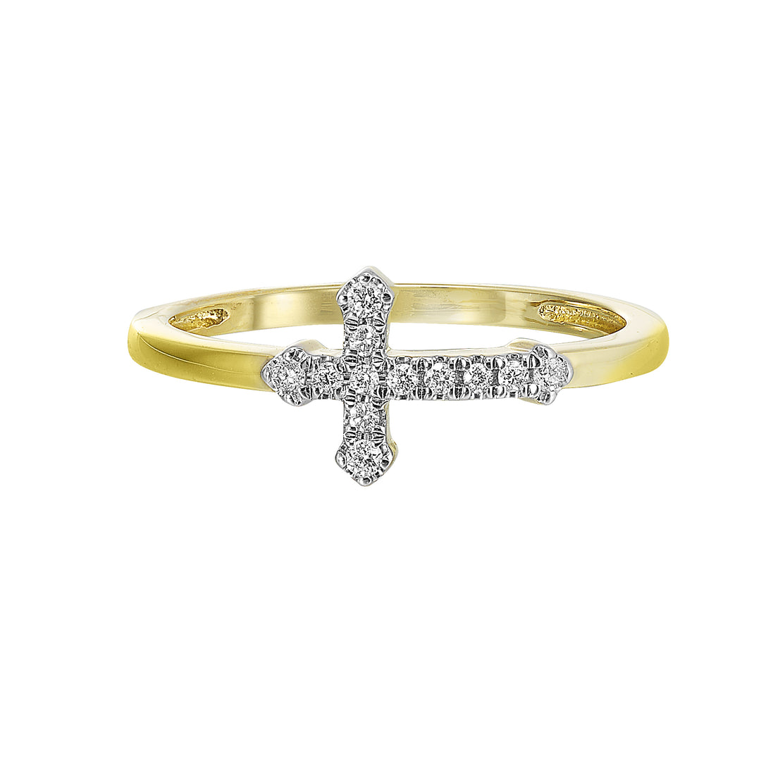 14Kt Yellow Gold Diamond 1/10Ctw Ring