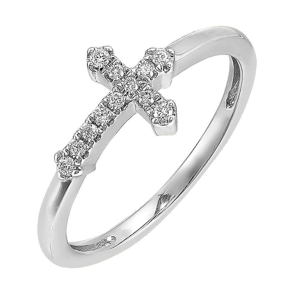 14Kt White Gold Diamond 1/10Ctw Ring