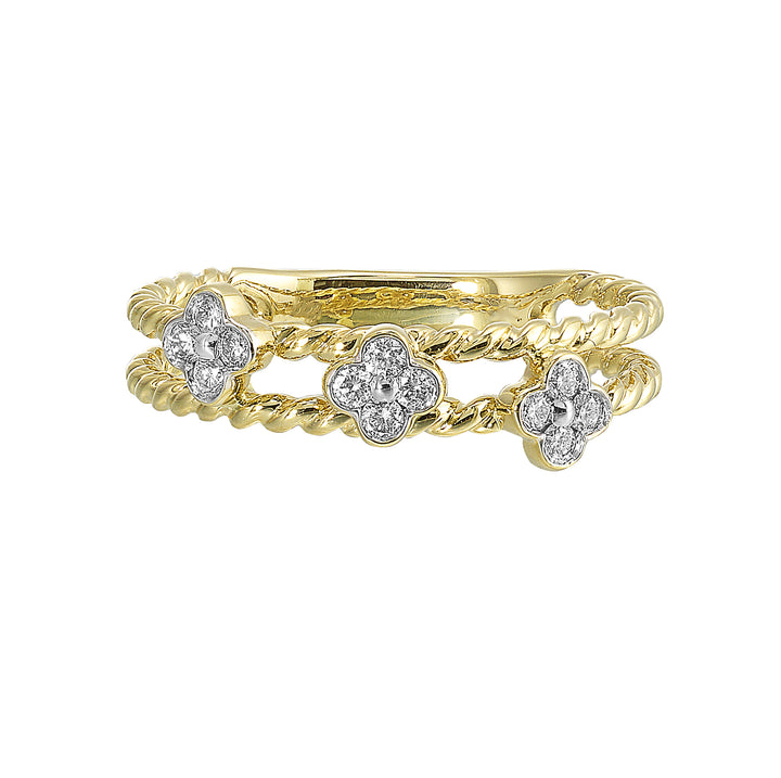 14Kt Yellow Gold Diamond 1/7Ctw Ring