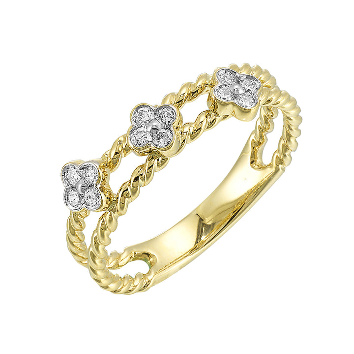 14Kt Yellow Gold Diamond 1/7Ctw Ring