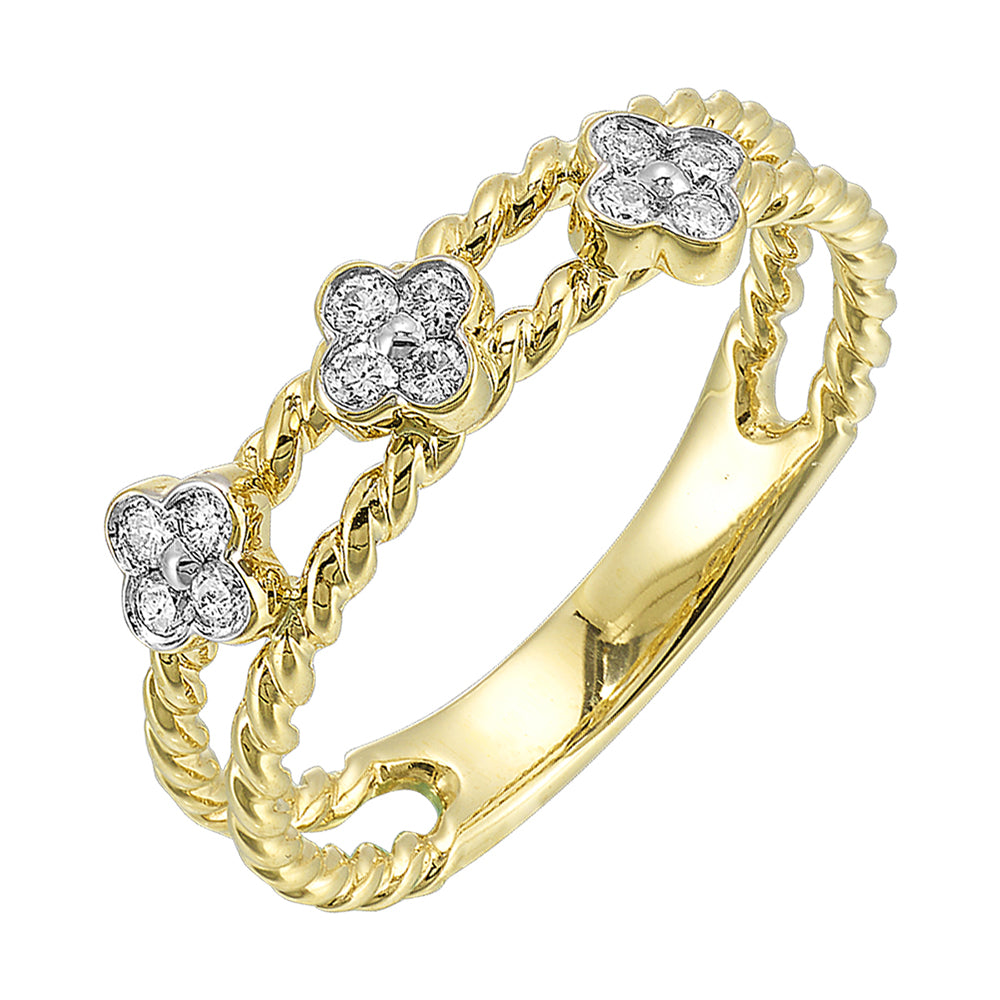 14Kt Yellow Gold Diamond 1/7Ctw Ring