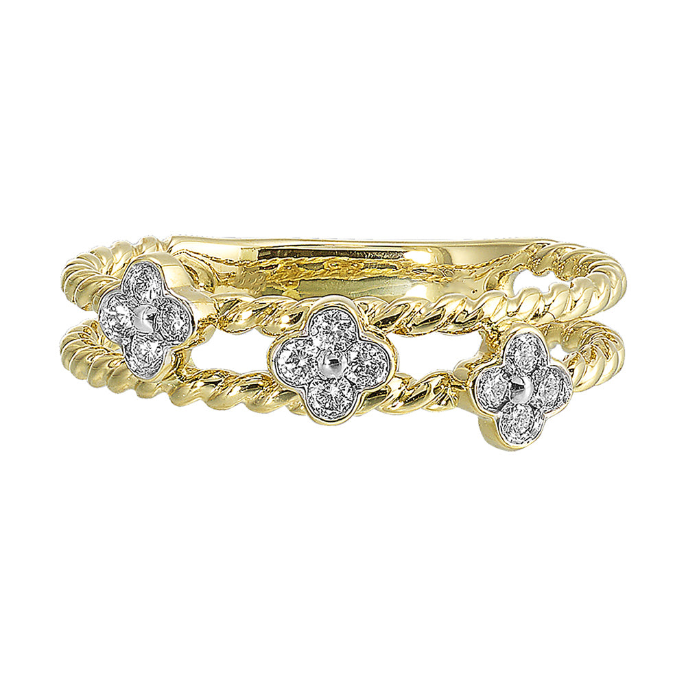 14Kt Yellow Gold Diamond 1/7Ctw Ring